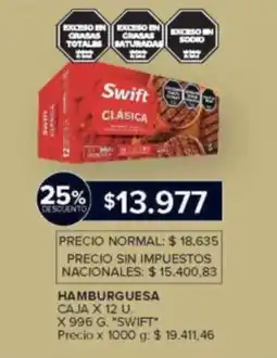 Carrefour Swift hamburguesa oferta