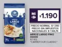 Carrefour Carrefour Classic arroz largo fino 00000 oferta