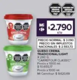 Carrefour Carrefour Classic queso crema tradicional/light oferta
