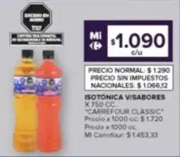 Carrefour Carrefour Classic isotonica v/ sabores oferta