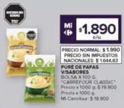 Carrefour Carrefour Classic pure de papas oferta
