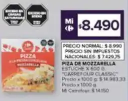 Carrefour Carrefour Classic piza de mozzarella oferta