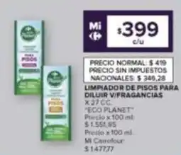 Carrefour Eco Planet limpiador de pisos para diluir oferta