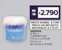 Carrefour Carrefour hisopos oferta