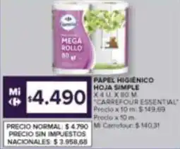Carrefour Carrefour Essential papel higienico oferta