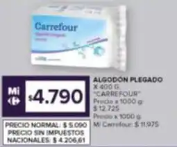 Carrefour Carrefour algodon plegado oferta