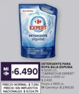 Carrefour Carrefour Expert detergente para ropa baja espuma oferta