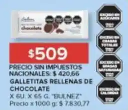 Carrefour Bulnez galletitas rellenas de chocolate oferta