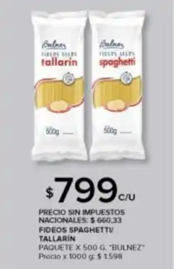 Carrefour Bulnez fideos spaghetti/tallarin oferta