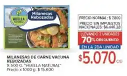 Carrefour Huella Natural milanesa de carne vacuna rebozadas oferta