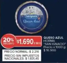 Carrefour San Ignacio queso azul oferta