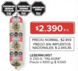 Carrefour Paladini leberwurst oferta