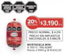 Carrefour Paladini mortadela mini oferta