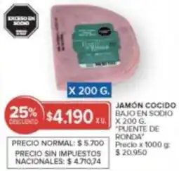 Carrefour Puente de Ronda jamon cocido oferta