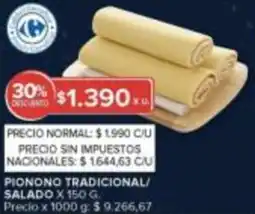 Carrefour Pionono tradicional/salado oferta