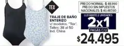 Carrefour Tex traje de baño enterizo oferta