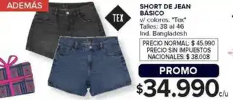 Tex short de jean básico