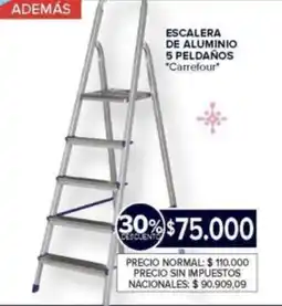 Carrefour Carrefour escalera de aluminio 5 peldaños oferta