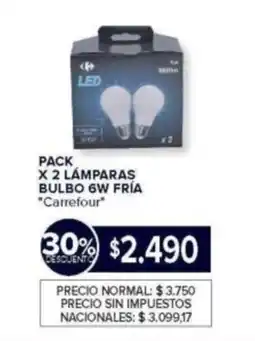 Carrefour Carrefour lámparas bulbo 6W fría oferta