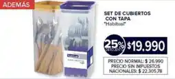 Carrefour Habitual set de cubiertos con tapa oferta