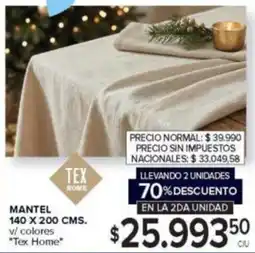 Carrefour Tex Home mantel 140 x 200 cm oferta