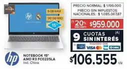 Carrefour HP Notebook 15" AMD R3 oferta