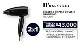 Carrefour Nalk & Rey secador de pelo de viaje oferta
