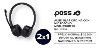 Poss auricular oficina con microfono