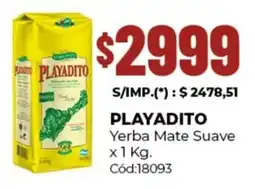 Diarco Playadito yerba mate suave oferta