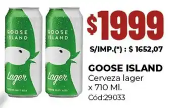 Goose Island cerveza lager