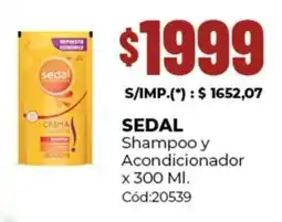 Diarco Sedal shampoo y acondicionador oferta