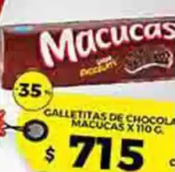 Supermercados DIA Macucas galletitas de chocola oferta