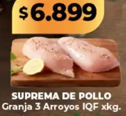 Supermayorista Vital Suprema de pollo granja 3 arroyos iqf oferta