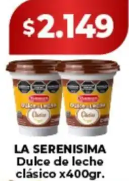 Supermayorista Vital La serenisima dulce de leche clásico oferta