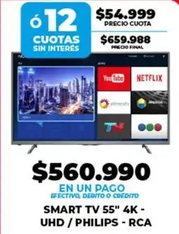 Supermayorista Vital Philips - rca smart tv 55" oferta