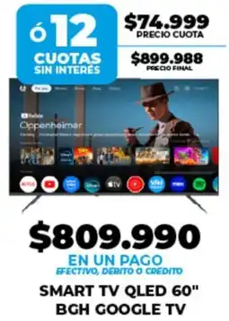 Supermayorista Vital Bgh google smart tv qled 60" oferta