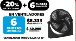 Supermayorista Vital Ventilador turbo liliana 18" oferta