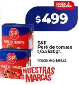 Supermayorista Vital S&P puré de tomate t/b. oferta