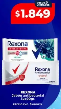 Supermayorista Vital Rexona jabón antibacterial oferta