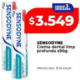 Supermayorista Vital Sensodyne crema dental limp profunda oferta