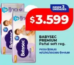 Supermayorista Vital Babysec premium pañal soft reg. oferta