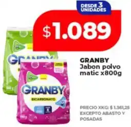 Supermayorista Vital Granby jabon polvo matic oferta