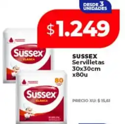 Supermayorista Vital Sussex servilletas oferta