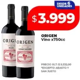 Supermayorista Vital Origen vino oferta
