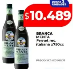 Supermayorista Vital Branca menta fernet rec. italiana oferta