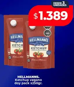 Supermayorista Vital Hellmann's ketchup vegano doy pack oferta