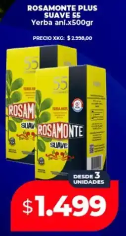 Supermayorista Vital Rosamonte plus suave 55 yerba ani. oferta