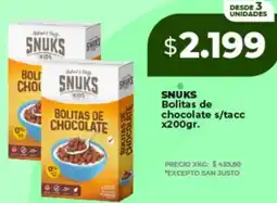 Supermayorista Vital Snuks bolitas de chocolate s/tacc oferta