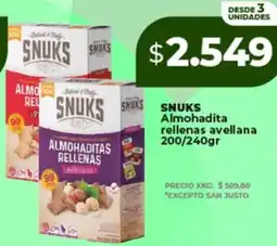 Supermayorista Vital Snuks almohadita rellenas avellana oferta