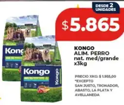 Supermayorista Vital Kongo alim. perro nat. med/grande oferta